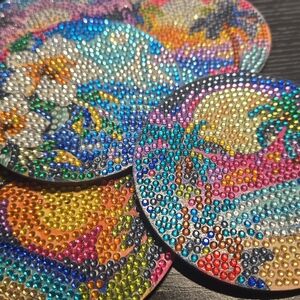Colorful Rhinestone Coasters